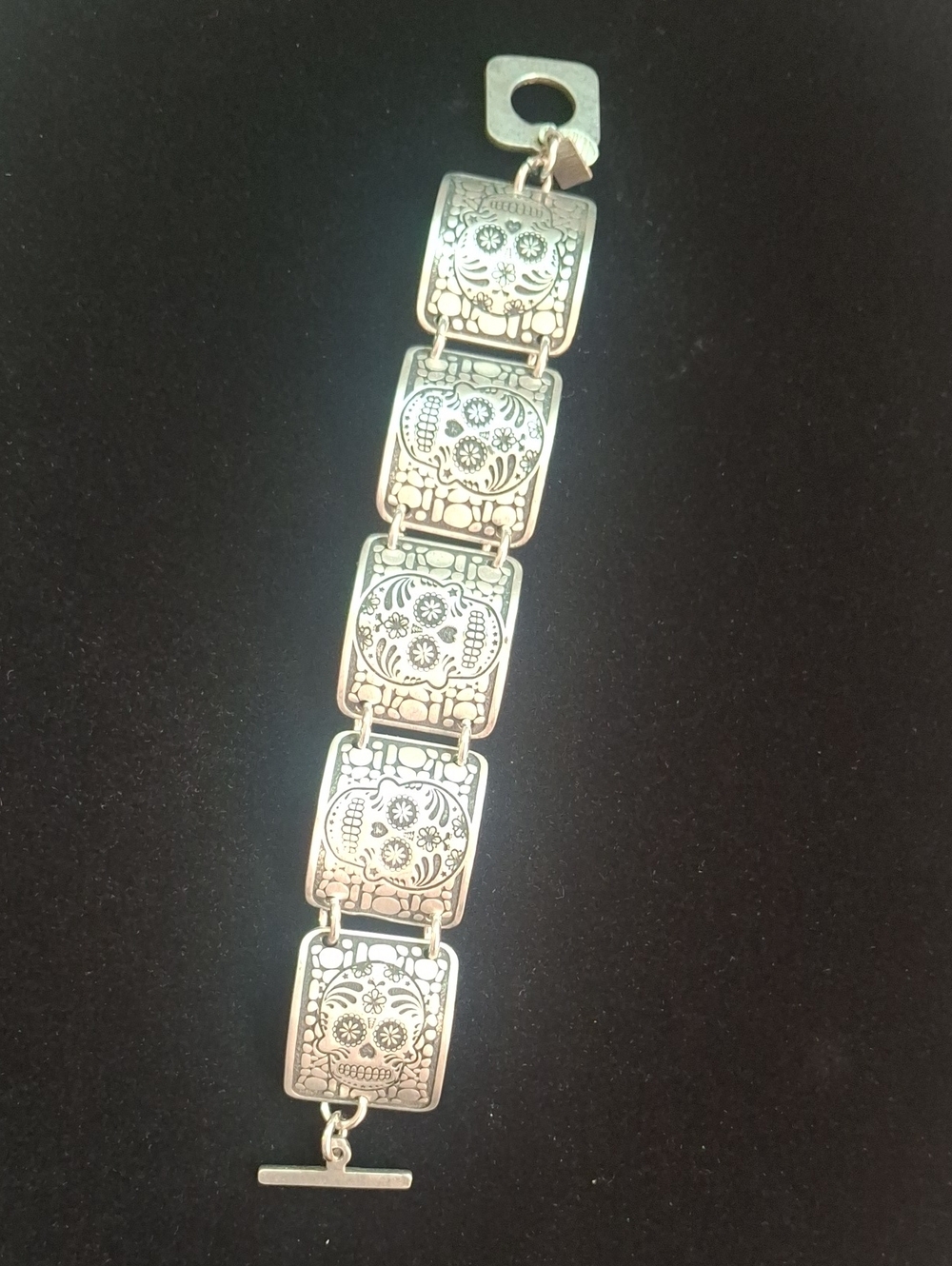 Day of the Dead Sugar Skull Link Bracelet